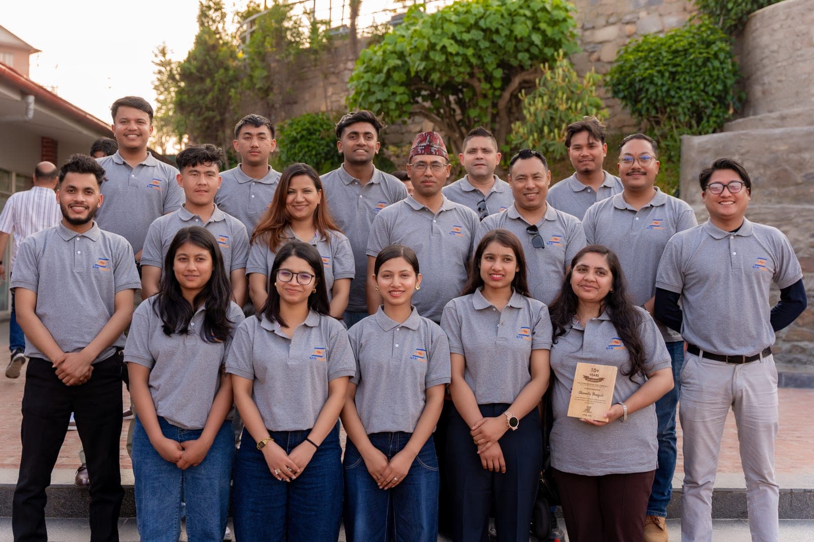 The SAS Group team gathered at the head office